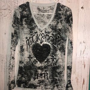 Black rhinestone blouse